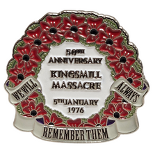 Load image into Gallery viewer, The Kingsmill Massacre 50th Anniversary Badge 2026