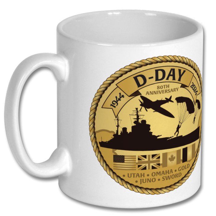 DDay 80th Anniversary Commemorative Mug 2024 Empire Poppy Store