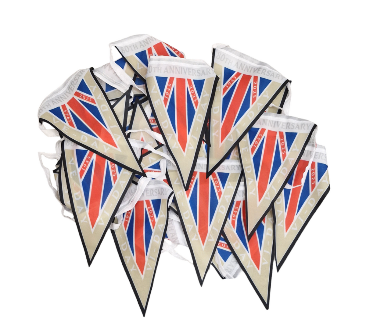 VE/VJ Day 80th Anniversay Commemorative Bunting 2025 Empire Poppy Store