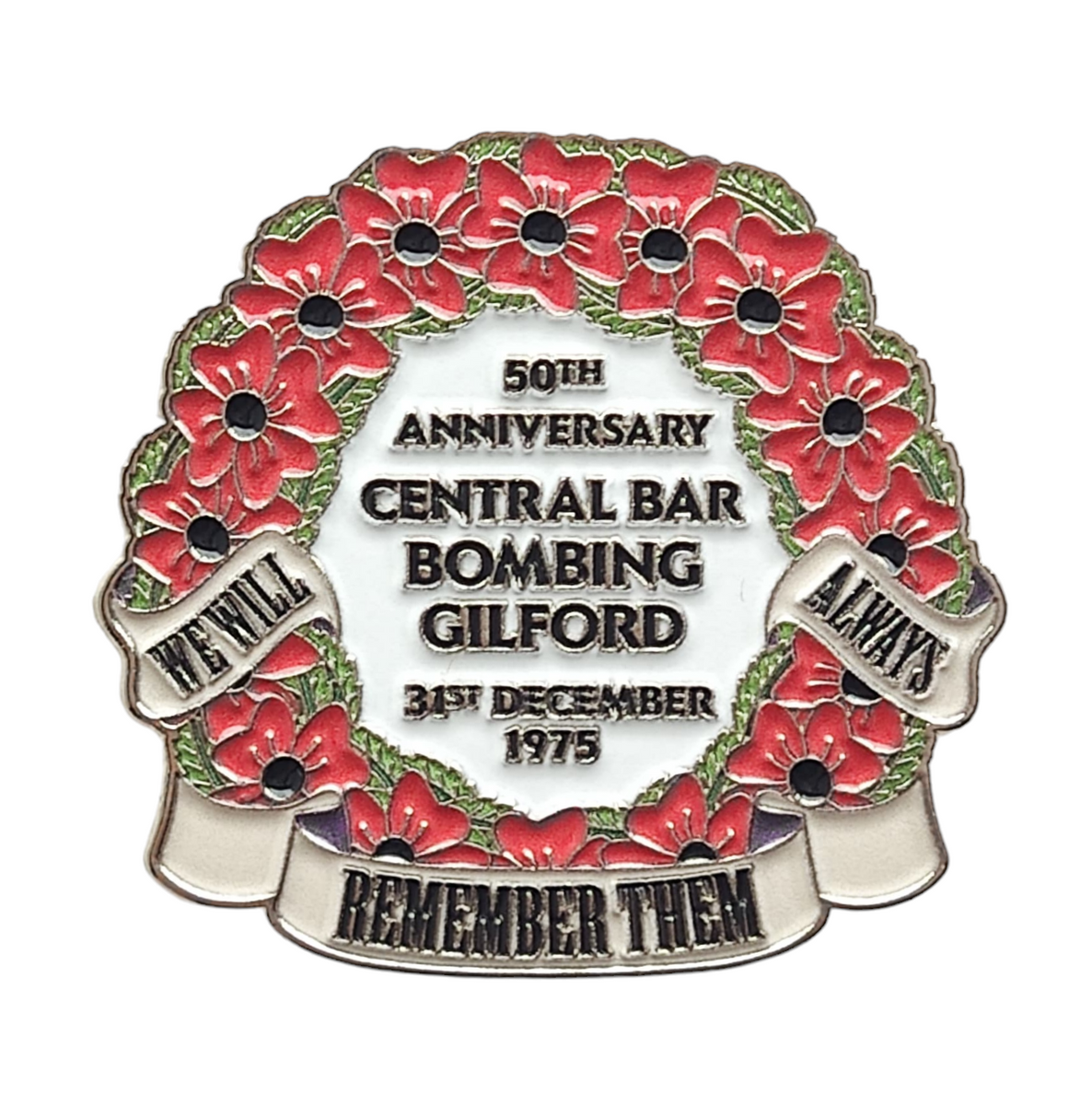 The Central Bar Bombing 50th Anniversary Badge 2025 Empire Poppy Store