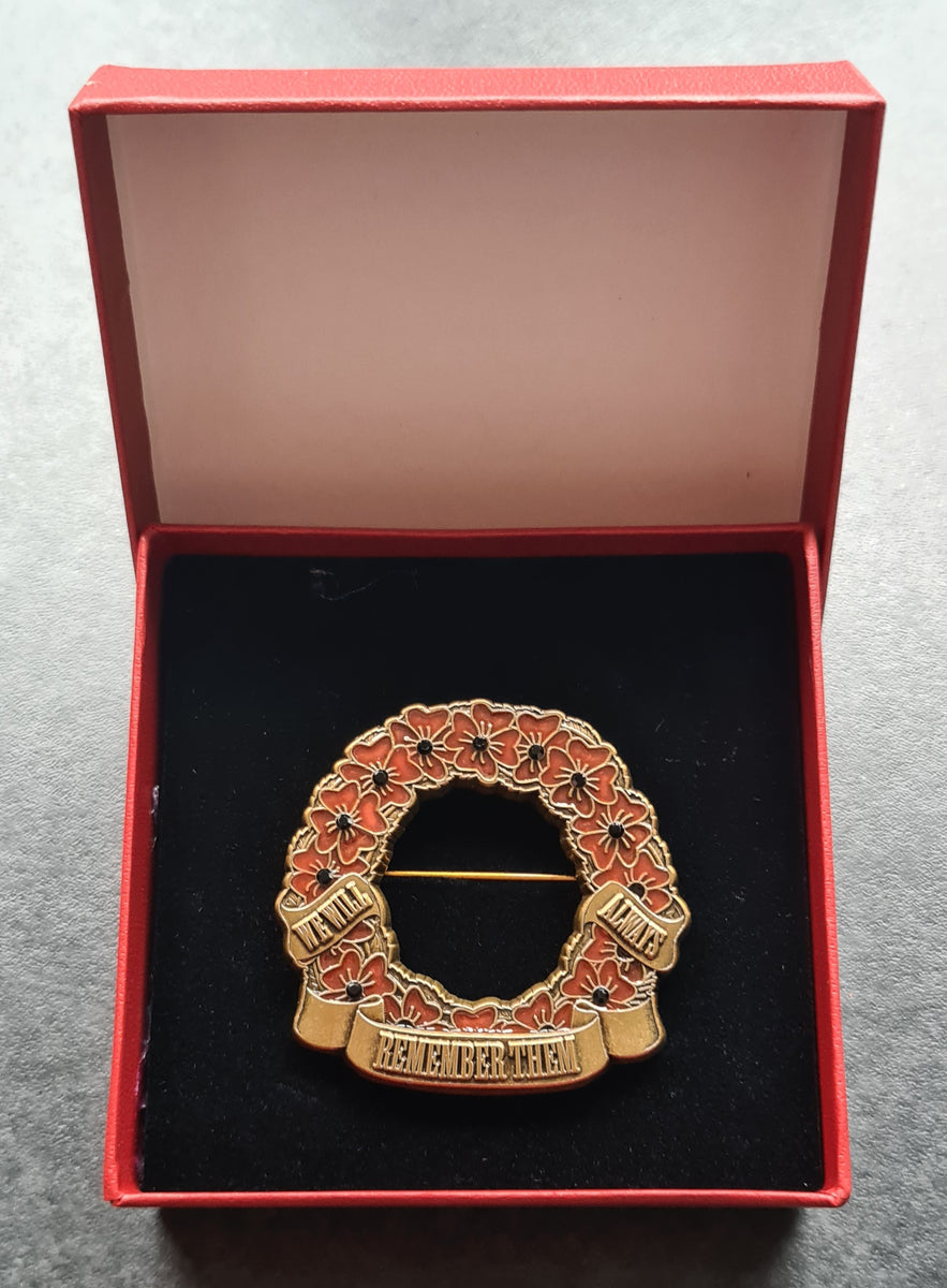 We Will Always Remember Them Red Poppy Brooch Empire Poppy Store