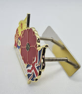 King and Country Car Grille Badge