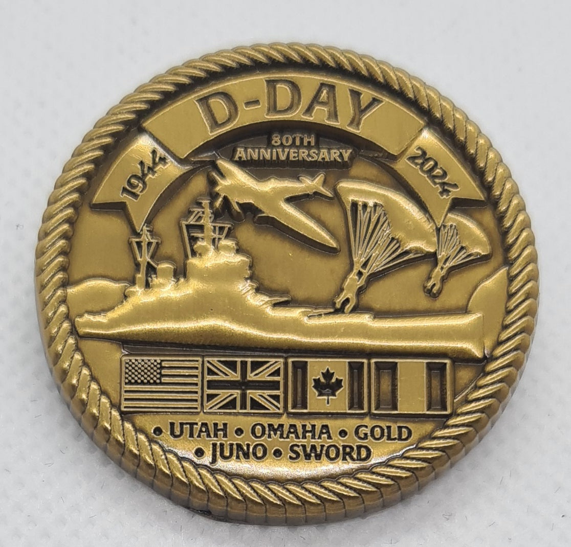 DDay 80th Anniversary Commemorative Enamel Pin Badge 2024 Empire