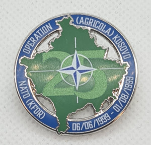 Kosovo Operation Agricola 25th Anniversary Pin Badge 2024