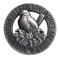 Robin For Loved Ones Enamel Badge