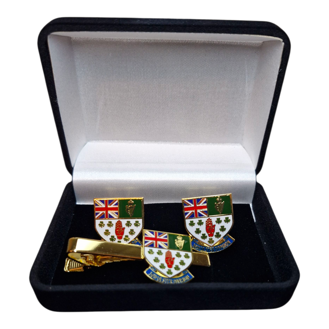 36th Ulster Division Cuff Links & Tie Pin Set