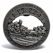 Load image into Gallery viewer, British Armed Forces Merry Christmas Enamel Badge