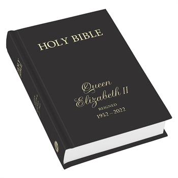 Queen Elizabeth II Commemorative Bible (hardback) - Black