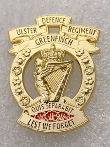 Ulster Defence Regiment Greenfinch Enamel Badge
