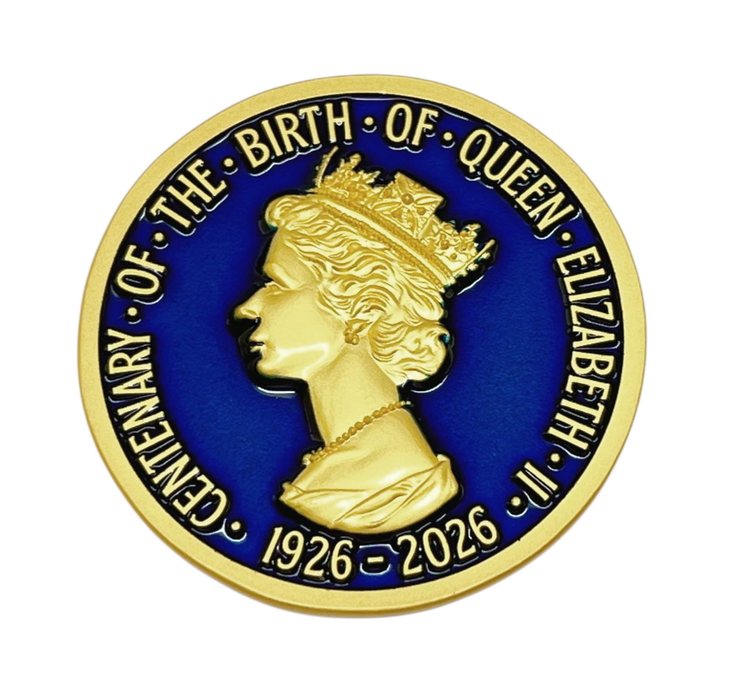 Queen Elizabeth II Centenary Enamel Pin Badge 2026