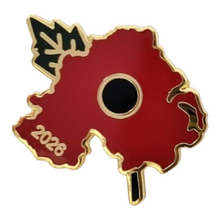 Load image into Gallery viewer, Northern Ireland Map Poppy Badge 2026