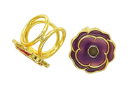 Purple Poppy Ladies Scarf Ring