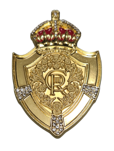 King Charles III Shield Brooch
