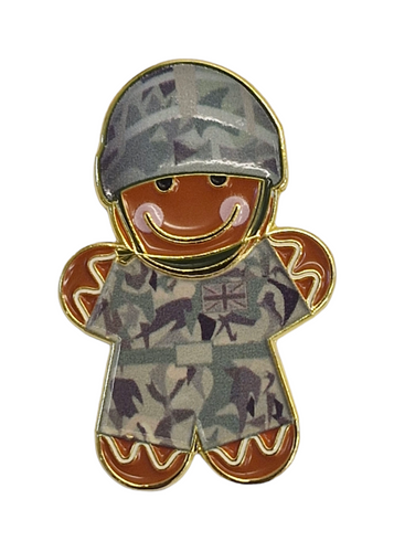 British Army Gingerbread Man Enamel Pin Badge