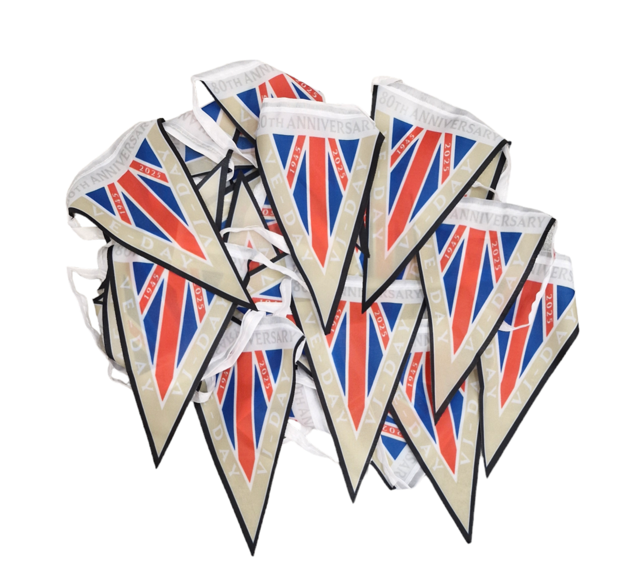 2025 VJ Day 80th Anniversary Banner & Flagge – Set Mit 10 M Wimpelkette & 150x90 Cm Flagge