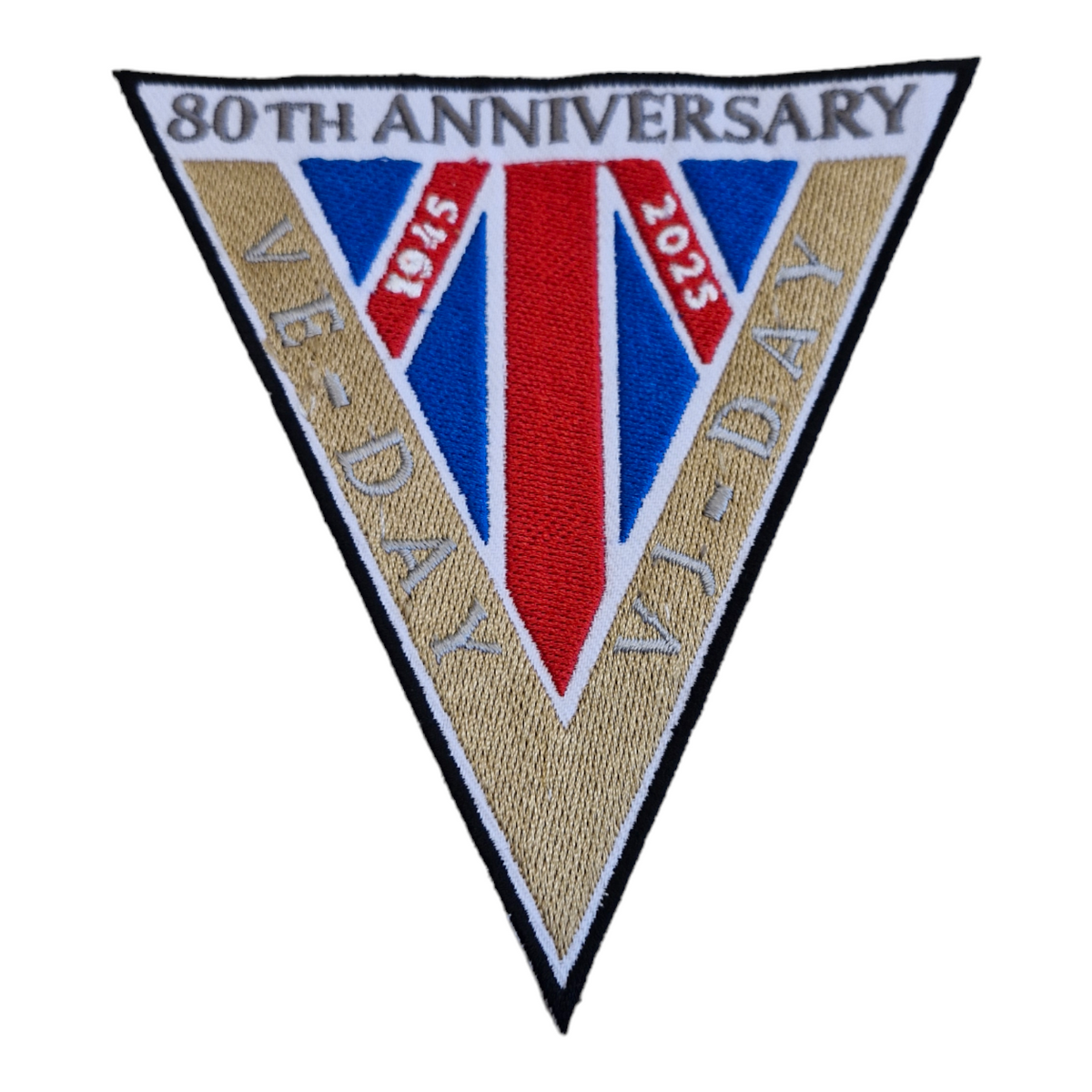 VE/VJ Day 80th Anniversay Embroidered Patch 2025 – Empire Poppy Store