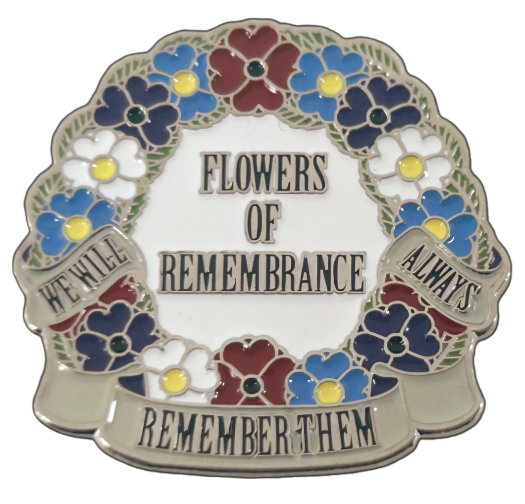 Flowers of Remembrance Enamel Badge