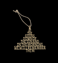 Load image into Gallery viewer, We Will Remember Them Christmas Tree Ornament