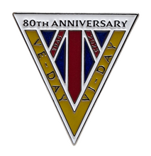 Load image into Gallery viewer, VE/VJ Day 80th Anniversay Pin Badge 2025