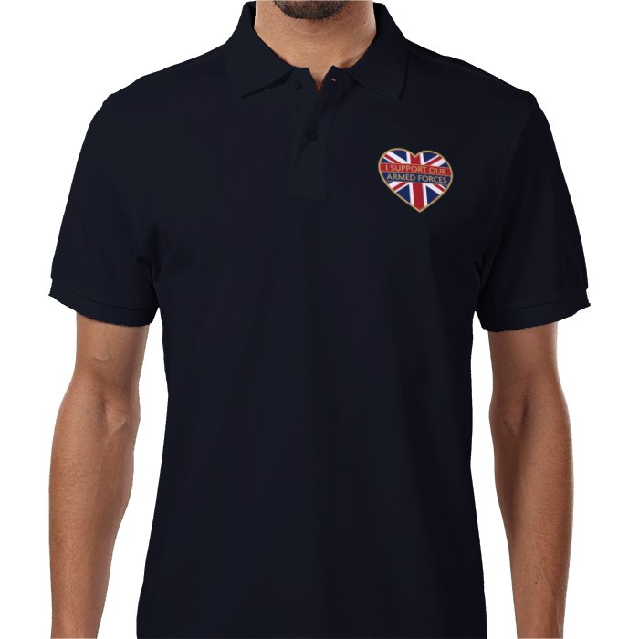 I Support Our Armed Forces Hoodie Embroidered Polo Shirt