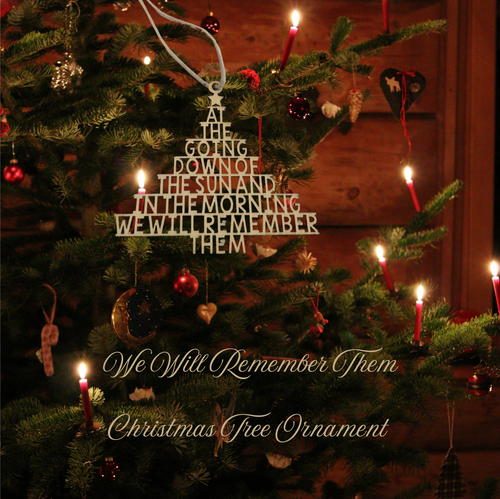 We Will Remember Them Christmas Tree Ornament
