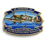 Pilot Officer Walter Bartholomew McManus Enamel Badge