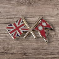 UK NEPAL Enamel Pin Badge