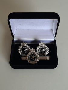 The Queen's Platinum Jubilee Cuff Links & Tie Pin Set