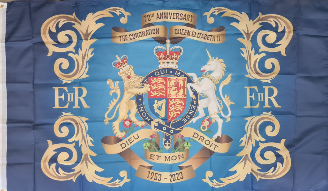 Queen Elizabeth II Coronation Commemorative Flag 1953 -2023