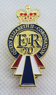 Queen Elizabeth II Coronation Enamel Pin Badge