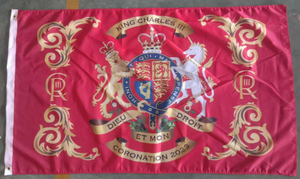 King Charles III Coronation Commemorative Flag 2023 5ft x 3ft