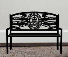 Load image into Gallery viewer, The Great War 110th Anniversary Commemorative Bench