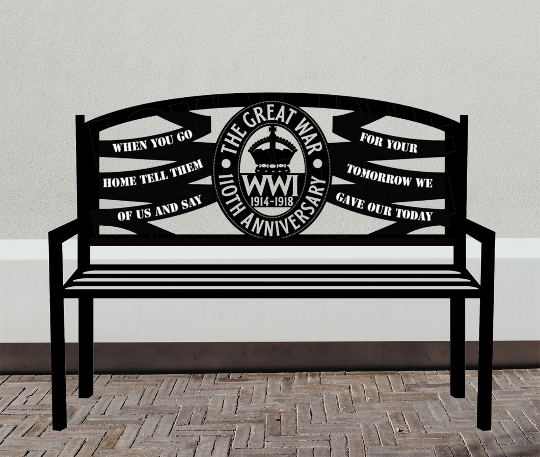 The Great War 110th Anniversary Commemorative Bench
