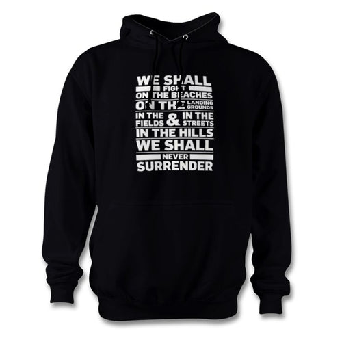 Winston Churchill Never Surrender Hoodie