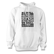 Load image into Gallery viewer, Winston Churchill Never Surrender Hoodie