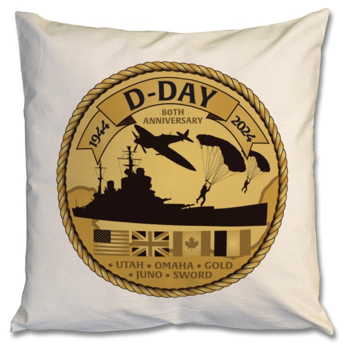 D-Day 80th Anniversary Commemorative Cushion 2024
