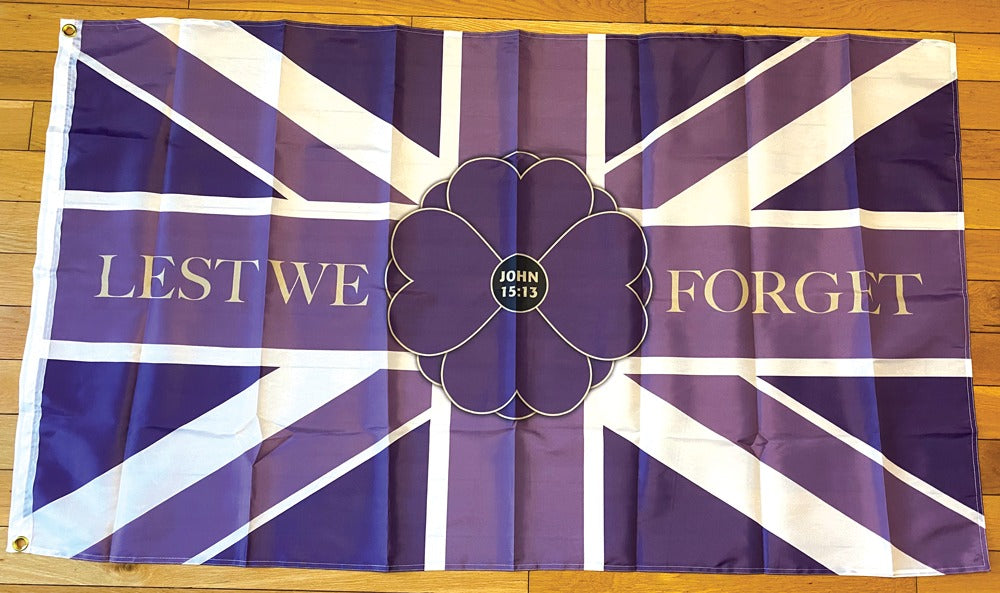 Purple Empire Poppy Flag