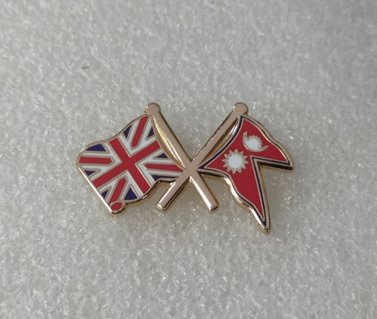 UK NEPAL Enamel Pin Badge