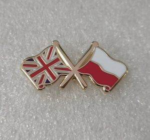 UK POLAND Enamel Pin Badge