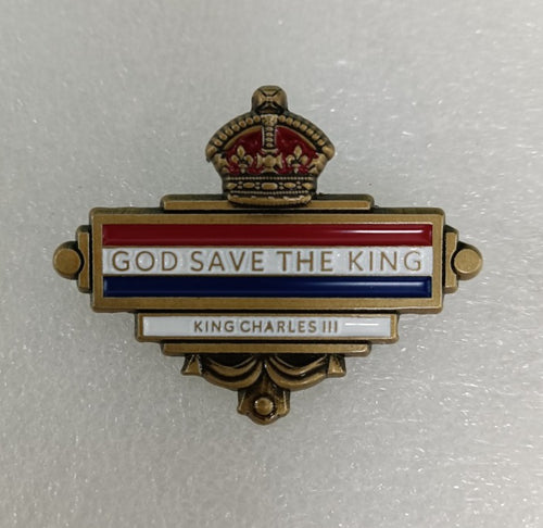 God Save The King Pin Badge