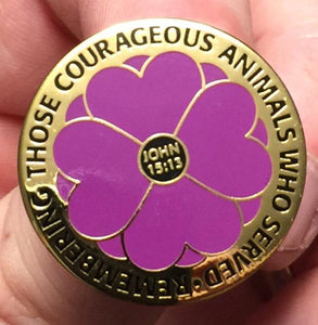 Purple Empire Poppy Badge